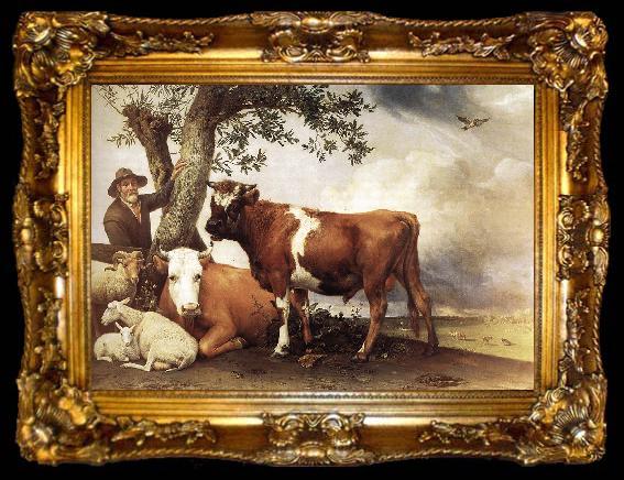 framed  POTTER, Paulus Young Bull zg, ta009-2